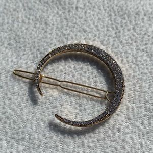 Moon Rhinestone Hair Clip